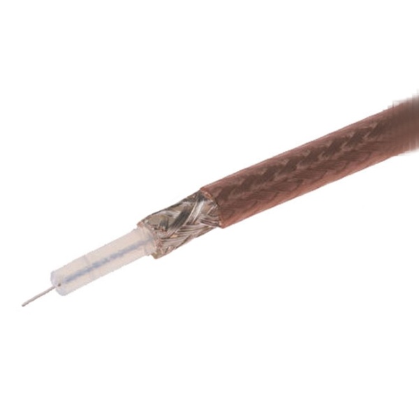 Кабель антенний QJ RG174 PTFE коричневий (1 метр)
