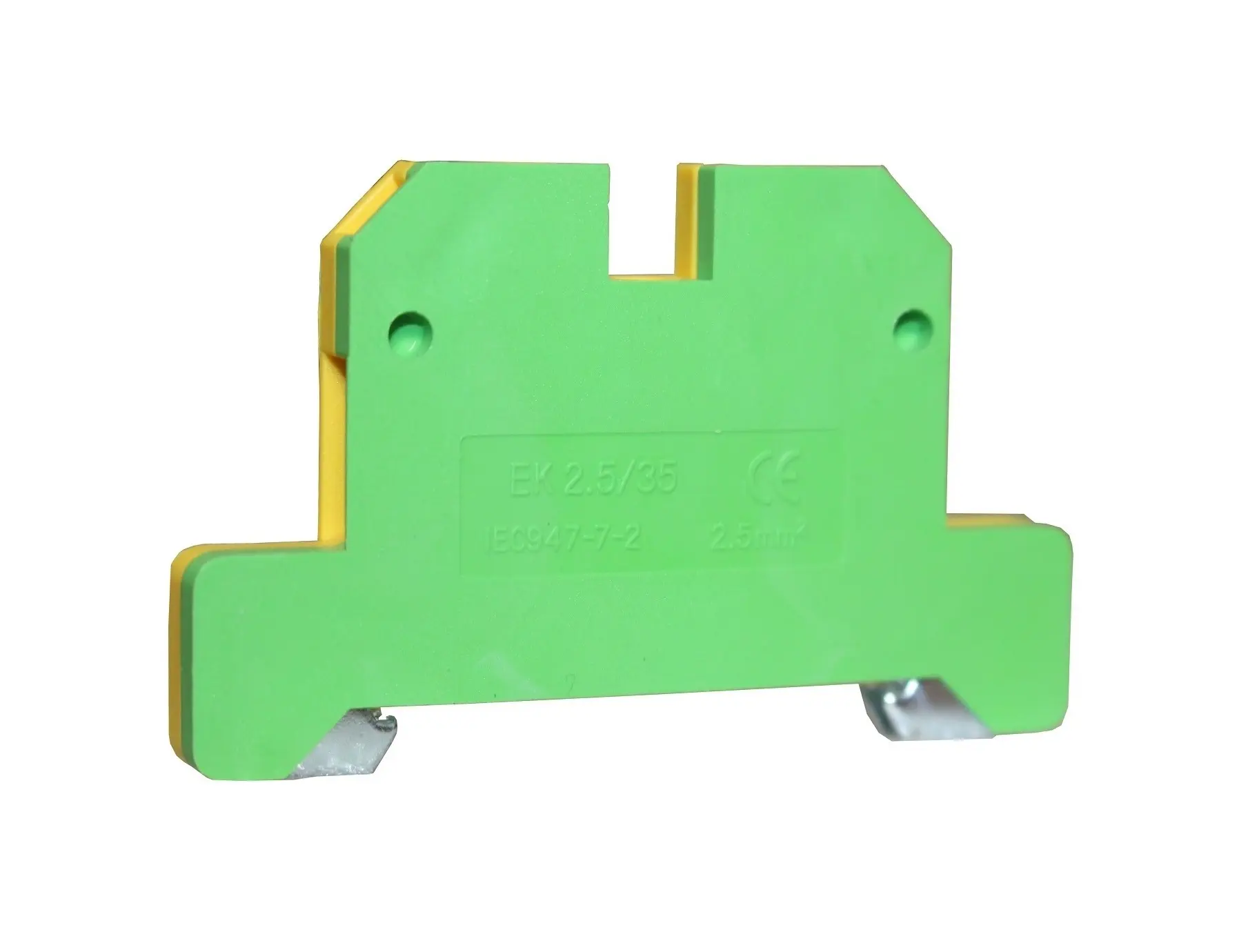 klemma-pe-kngz-sak-2-5ek-34a-0-2-2-5mm2-tnsy.jpg Клема "PE" КНГз-SAK-2.5EK 34А, 0,2-2,5мм2, гвинтова, жовто-зелена, набірна на DIN-рейку, без маркера TNSy - Зображення 1