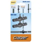 Claber Трійник 16мм для крапельної трубки 1/4" (2шт), бл.