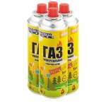 Газ бутан MASTERTOOL "УНІВЕРСАЛЬНИЙ" 220 г подвійний захист RVR TSV 4 шт 14-5050PC