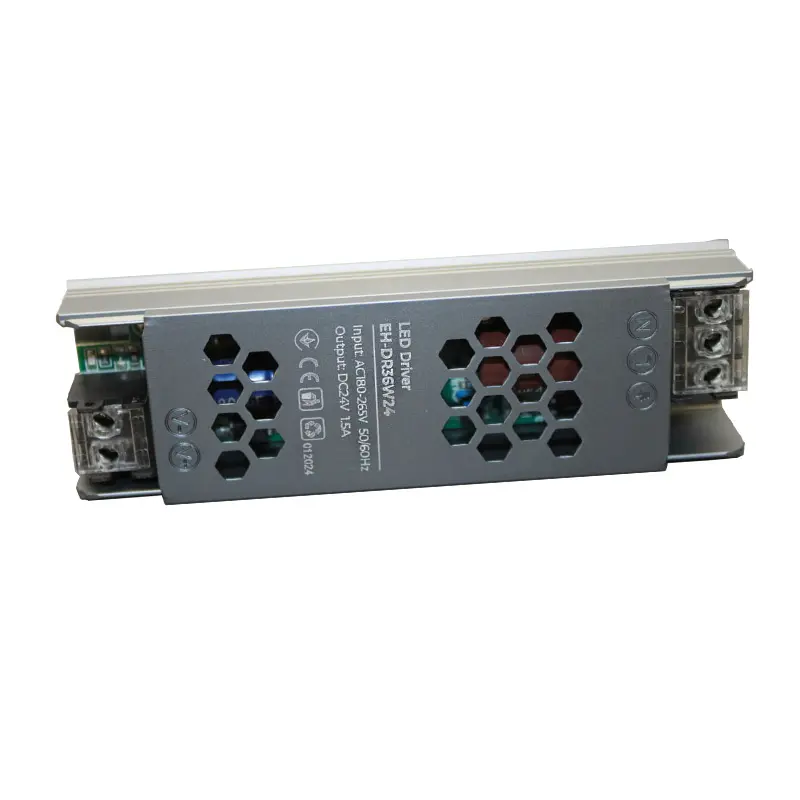 EH-DR36W24.jpg LED драйвер компактний 36 Вт 24 В (серія Стандарт IP20), гарантія 2 роки - Зображення 1