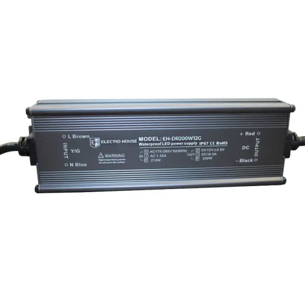 LED драйвер компактний 60 Вт 24 В (серія Герметична IP67), гарантія 2 роки