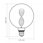 LED лампа VIDEX Filament VL-DNA-G125-S 3.5W E27 1800K Smoky - Зображення 3