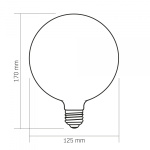 LED лампа VIDEX Filament VL-DG125MO 7W E27 3000K Porcelain dimmable - Зображення 3