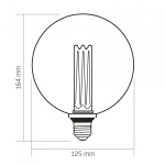 LED лампа VIDEX Filament VL-DI-G125FC1980 4W E27 1800K - Зображення 3