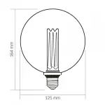 LED лампа VIDEX Filament VL-DI-G125FC1980 4W E27 1800K - Зображення 3