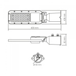 LED ліхтар вуличний VIDEX IP65 SLE17 30W 3300Lm 5000K 220V - Зображення 3