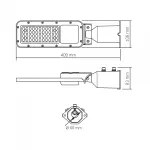 LED ліхтар вуличний VIDEX IP65 SLE17 30W 3300Lm 5000K 220V - Зображення 3