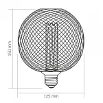 LED лампа VIDEX Filament VL-DBMC125150 4W E27 1800K Black Chainmail style - Зображення 3