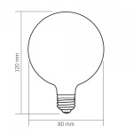 LED лампа VIDEX Filament VL-DG80MO 7W E27 3000K Porcelain dimmable - Зображення 3