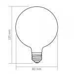 LED лампа VIDEX Filament VL-DG80MO 7W E27 3000K Porcelain dimmable - Зображення 3