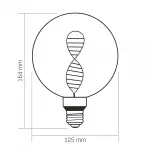 LED лампа VIDEX Filament VL-DNA-G125-C 3.5W E27 1800K - Зображення 3