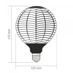 LED лампа VIDEX Filament VL-DG125BN 6W E27 1800K Black Magician pine needles - Зображення 3
