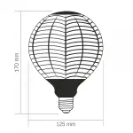 LED лампа VIDEX Filament VL-DG125BN 6W E27 1800K Black Magician pine needles - Зображення 3