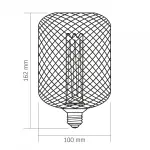 LED лампа VIDEX Filament VL-DBMC100162 4W E27 1800K Black Chainmail style - Зображення 3