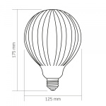 LED лампа VIDEX Filament VL-DG125175-WZTMO 4W E27 3000K Matt opal - Зображення 3