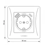 Розетка одинарна із заземленням з USB+USB-C біла VIDEX BINERA - Зображення 6