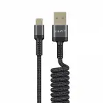 Кабель спіральний Micro USB HAVIT HV-CB6250 2.4A 1.5м - Зображення 4