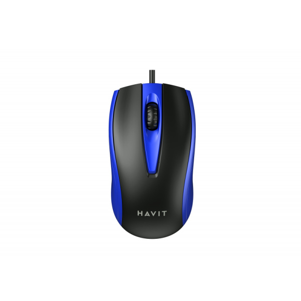 Дротова миша HAVIT HV-MS871 USB Blue (1200 DPI, 3 кл)
