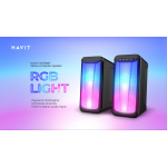 Акустична система 2.0 HAVIT HV-SK755BT USB 10W RGB Black - Зображення 10
