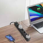 Мережевий подовжувач VIDEX ONCORD з/з 6п 3м (3x1.5мм) з кнопкою Black - Зображення 10