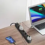 Мережевий подовжувач VIDEX ONCORD з/з 6п 3м (3x1.5мм) з кнопкою Black - Зображення 10