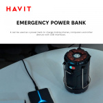 Багатофункціональний ліхтар для кемпінгу HAVIT HV-S006 3W 300Lm - Зображення 11