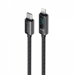 Кабель Type-C - Lightning HAVIT HV-CB6246 PD20W 1.2м з LED екраном