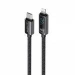 Кабель Type-C - Lightning HAVIT HV-CB6246 PD20W 1.2м з LED екраном