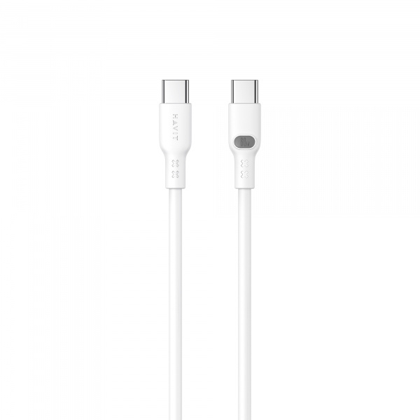 Кабель USB-C to USB-C HAVIT HV-CB6279 PD60W 3A 1м White