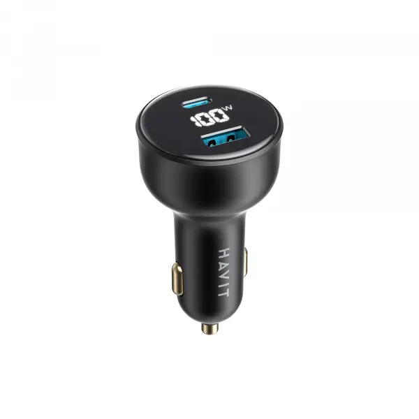 Автомобільний зарядний пристрій HAVIT HV-CC100W 100W USB+USB-C