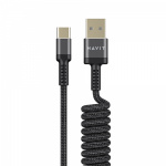 Кабель спіральний USB Type-C HAVIT HV-CB6252 2.4A 1.5м - Зображення 4