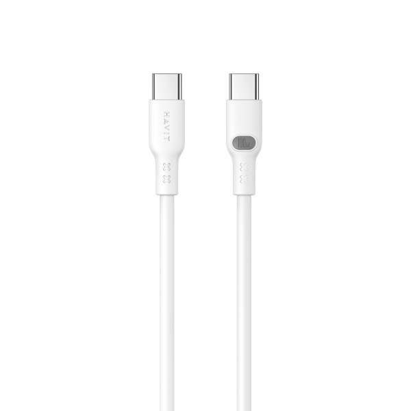 Кабель USB-C to USB-C HAVIT HV-CB6280 PD100W 5A 1м White