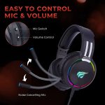 Ігрові навушники з мікрофоном HAVIT HV-H2010d RGB Black - Зображення 3