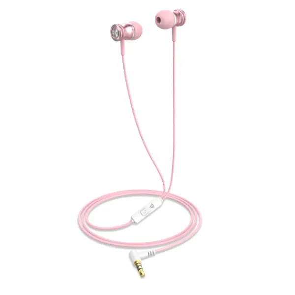 Вакуумні навушники з мікрофоном HAVIT HV-E303P Pink
