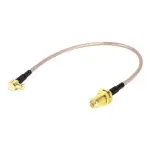 50 шт - Антенний кабель QJ RG316 20 см кутовий (MMCX - SMA F) - Зображення 2