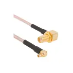 Антенний кабель RG316 20 см MMCX кутовий - SMA F кутовий
