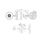 Мотор T-Motor AT5220A KV220 2700W 6-12S для літаків 20-25CC - Зображення 5