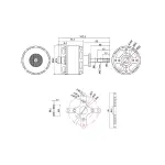 Мотор T-Motor AT5220A KV220 2700W 6-12S для літаків 20-25CC - Зображення 5