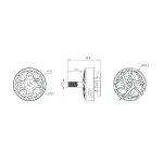 Мотор T-Motor P2505 1850KV 4-6S для коптерів (червоний) - Зображення 7