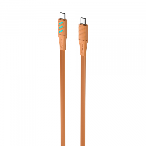 a25aa375-c02c-11ee-8375-78e7d1920008.800x600.jpeg Кабель USB-C to USB-C HAVIT HV-CB6254 PD60W 3A 1м з LED індикатором Orange - Зображення 1