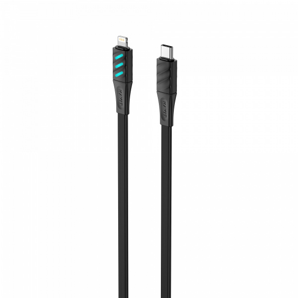 Кабель Type-C - Lightning HAVIT HV-CB6255 PD27W 1м з LED індикатором
