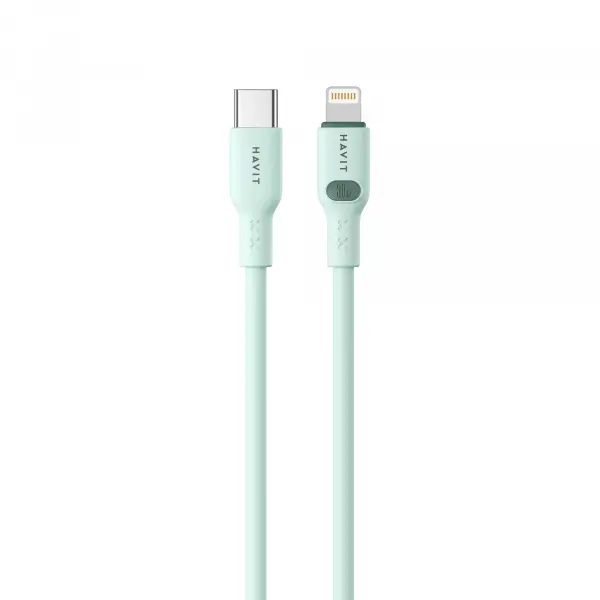 Кабель USB-C - Lightning HAVIT HV-CB6281 PD30W 3A 1м Green