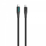 Кабель Type-C to Type-C HAVIT HV-CB6254 PD60W 3A 1м з LED індикатором Black - Зображення 3
