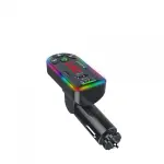 FM модулятор HAVIT HV-FM813BT 2USB+USB-C RGB Black - Зображення 3