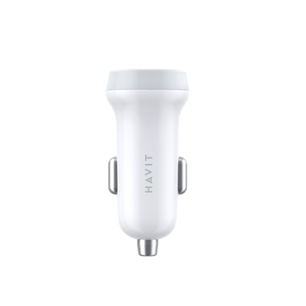 Автомобільний зарядний пристрій HAVIT HV-CC2008 2USB White