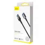 Кабель Baseus Cafule USB 3.0 Male to USB 3.0 Female 2A 1M Сірий (CADKLF-B0G) - Зображення 3