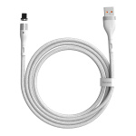 Кабель Baseus Zinc Magnetic USB 2.0 to Lightning 2.4A 1M Білий (CALXC-K02) - Зображення 2