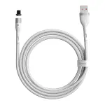 Кабель Baseus Zinc Magnetic USB 2.0 to Lightning 2.4A 1M Білий (CALXC-K02) - Зображення 2