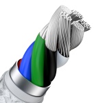Кабель Baseus Cafule metal Type-C to Lightning PD 20W 1M Білий (CATLJK-A02) - Зображення 5